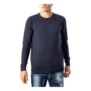 Jack & Jones Blå Enfärgad Stickat Långärmad Bomull Blue, Herr