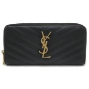 Yves Saint Laurent Vintage Pre-owned Laeder plnbcker Black, Dam