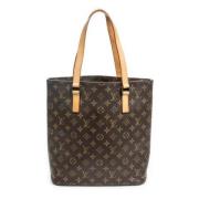 Louis Vuitton Vintage Pre-owned Belagd canvas axelremsvskor Brown, Dam