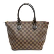 Louis Vuitton Vintage Pre-owned Belagd canvas axelremsvskor Brown, Dam