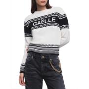 Gaëlle Paris Offwhite-Svart Tröja Set för Kvinnor Multicolor, Dam