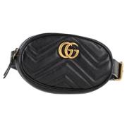 Gucci Vintage Pre-owned Laeder crossbodyvskor Black, Dam