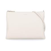 Coccinelle Ivory Pochette i Pebble Läder för Kvinnor Beige, Dam