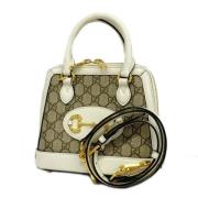 Gucci Vintage Pre-owned Canvas gucci-vskor Beige, Dam