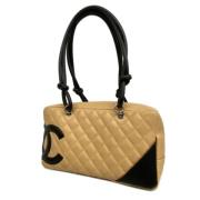 Chanel Vintage Pre-owned Laeder chanel-vskor Beige, Dam