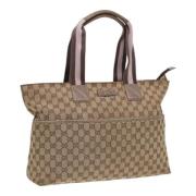 Gucci Vintage Pre-owned Canvas totevskor Beige, Dam