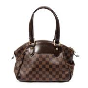 Louis Vuitton Vintage Pre-owned Belagd canvas axelremsvskor Brown, Dam