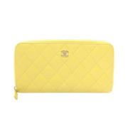 Chanel Vintage Pre-owned Laeder plnbcker Yellow, Dam