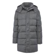 Boggi Milano Foderad Parka i Flanell med Gåsdun Gray, Herr