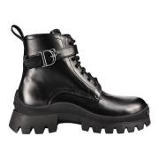 Dsquared2 Snörning Läder Ankelboots Black, Dam