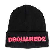 Dsquared2 Stickad Mössa - Stilfull och Varm Black, Dam