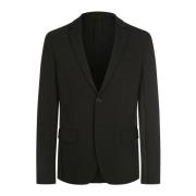 Fendi Lyxigt Logodetalj Ullblazer Black, Herr