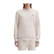 Fred Perry Klassisk French Terry Crew Neck Sweatshirt Beige, Herr