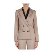 Marella Beige Flannel Blazer Enza1 Beige, Dam