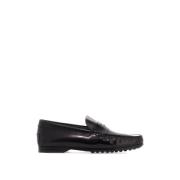 Tod's Loafers i borstat läder med penny-detalj Black, Herr