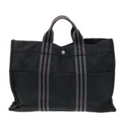 Hermès Vintage Pre-owned Canvas handvskor Black, Dam