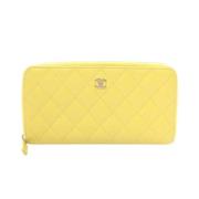 Chanel Vintage Pre-owned Laeder plnbcker Yellow, Dam