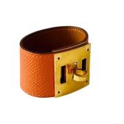 Hermès Vintage Pre-owned Laeder armband Orange, Dam