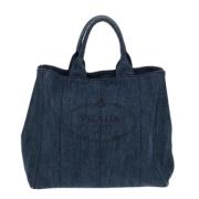 Prada Vintage Pre-owned Denim totevskor Blue, Dam