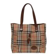 Burberry Vintage Pre-owned Canvas totevskor Beige, Dam