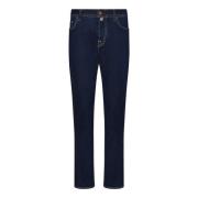 Jacob Cohën Blå Skinny Fit Jeans med Logobroderi Blue, Herr