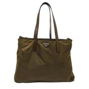 Prada Vintage Pre-owned Laeder totevskor Green, Dam