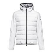 Moncler Kofta med vadderad framsida White, Herr