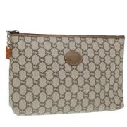 Gucci Vintage Pre-owned Canvas kuvertvskor Beige, Dam