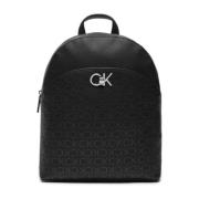 Calvin Klein Dam Dome Ryggsäck med Re-Lock Funktion Black, Dam