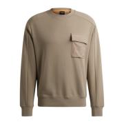 Hugo Boss Cargo Pocket Sweater Beige Beige, Herr