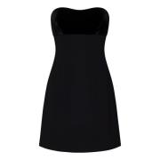 Max Mara Stroppfri Sweetheart Neckline Svart Klänning Black, Dam