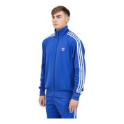 Adidas Originals Blå Zip Sweater Classics Firebird Blue, Herr