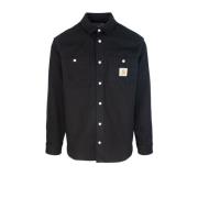 Carhartt Wip Svart Clink Skjorta i Utah Canvas Black, Herr