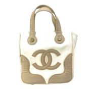 Chanel Vintage Pre-owned Canvas chanel-vskor Beige, Dam