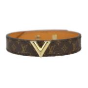 Louis Vuitton Vintage Pre-owned Laeder armband Brown, Dam