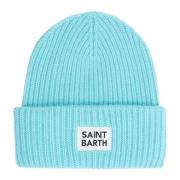 MC2 Saint Barth Enfärgad Logo Beanie Mössa Blue, Dam