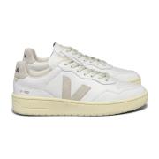 Veja Lädersneakers Vit & Naturlig White, Herr