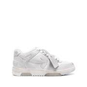 Off White Grå Mocka Sneakers med Signaturdetaljer White, Herr