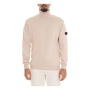 Peuterey Turtleneck pullover med armbågar Beige, Herr