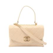 Chanel Vintage Pre-owned Laeder chanel-vskor Beige, Dam