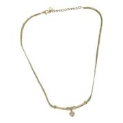 Dior Vintage Pre-owned Metall halsband Yellow, Dam