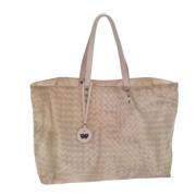 Bottega Veneta Vintage Pre-owned Nylon handvskor Beige, Dam