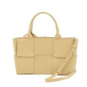 Bottega Veneta Vintage Pre-owned Laeder totevskor Beige, Dam