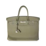 Hermès Vintage Pre-owned Laeder handvskor Green, Dam