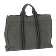 Hermès Vintage Pre-owned Canvas totevskor Gray, Dam