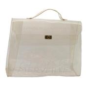 Hermès Vintage Pre-owned Canvas handvskor White, Dam