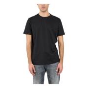 Dondup Jersey T-shirt med broderad bröst Black, Herr