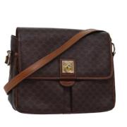 Celine Vintage Pre-owned Canvas axelremsvskor Brown, Dam