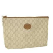 Gucci Vintage Pre-owned Laeder kuvertvskor Beige, Dam