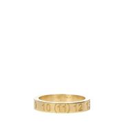 Maison Margiela Gyllene Graverad Unisex Ring Yellow, Unisex